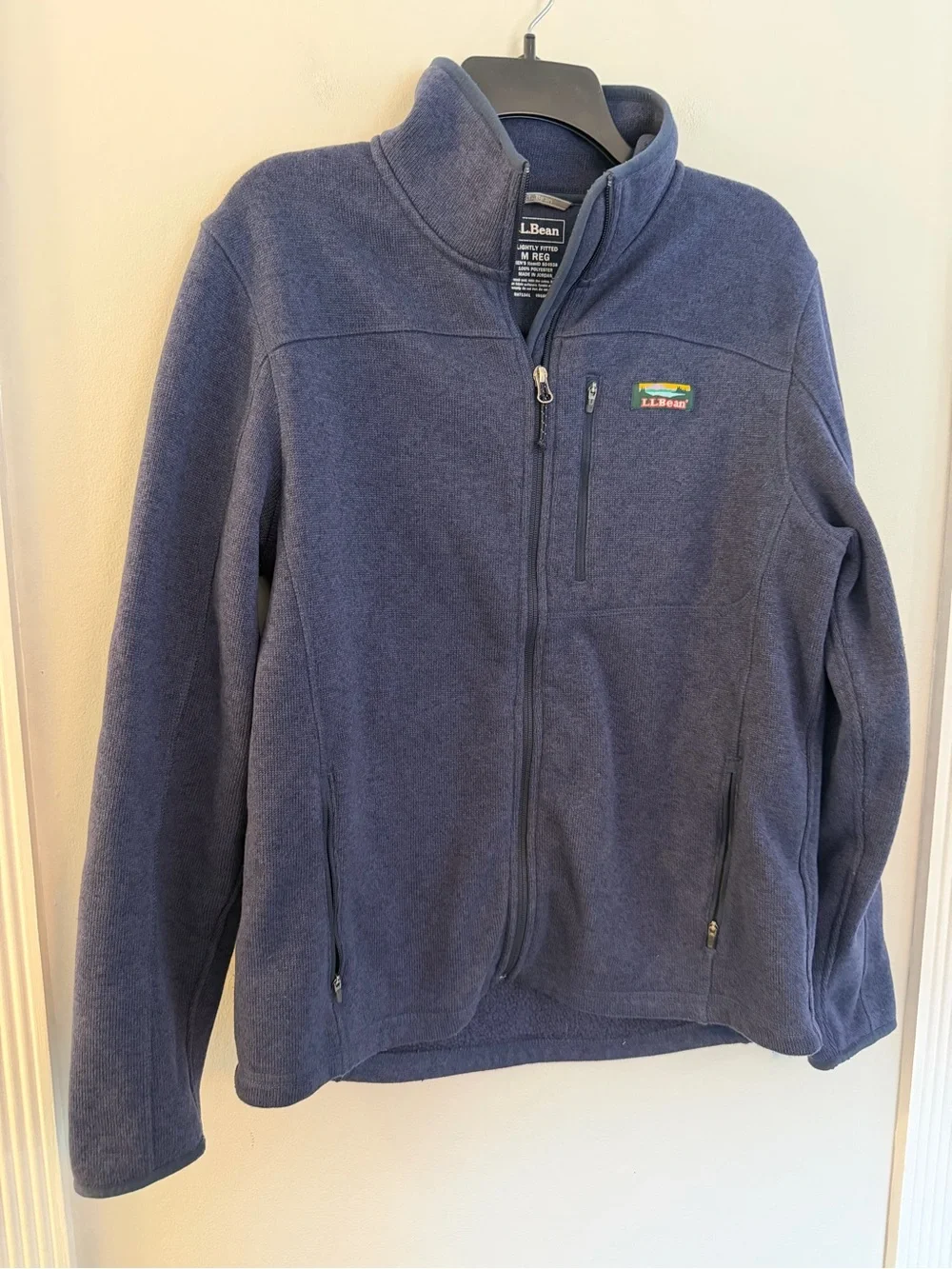 L.L.Bean Men’s Medium Navy Full Zip Sweater Fleece Jacket